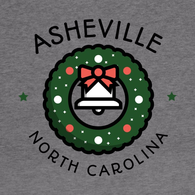 Asheville, North Carolina Christmas by Mountain Morning Graphics